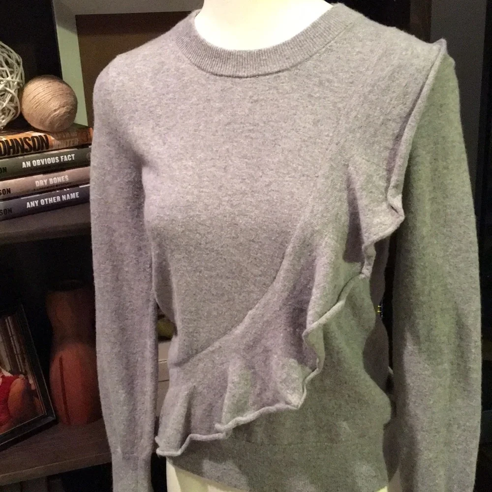 J Crew Mercantile Ruffle Sweater XS